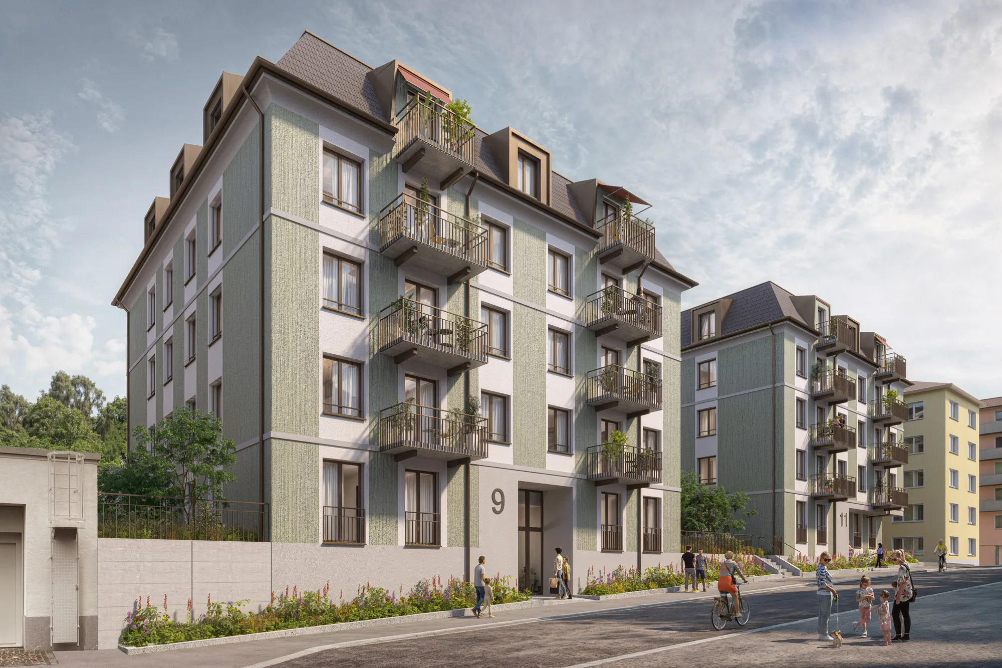 MFH Feuerwehrstrasse und Mieterausbau Medizinisches Zentrum – Aussenansicht