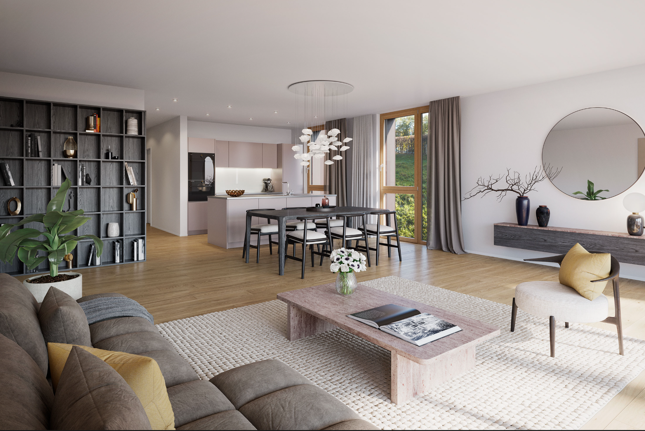 Innenvisualisierung Waldblick